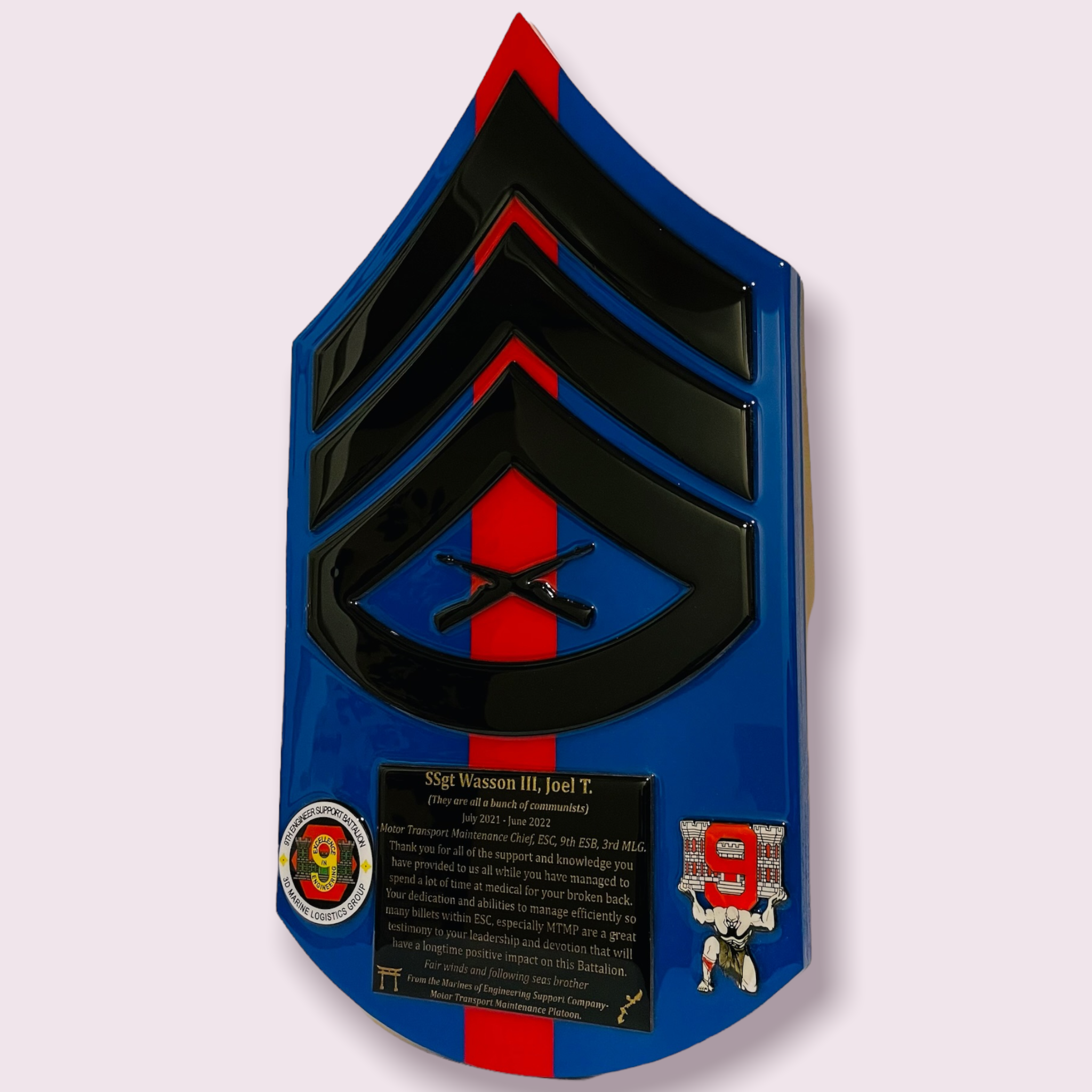 Framed Marine Corps Guidon Gift 16